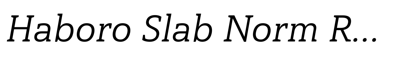 Haboro Slab Norm Regular Italic